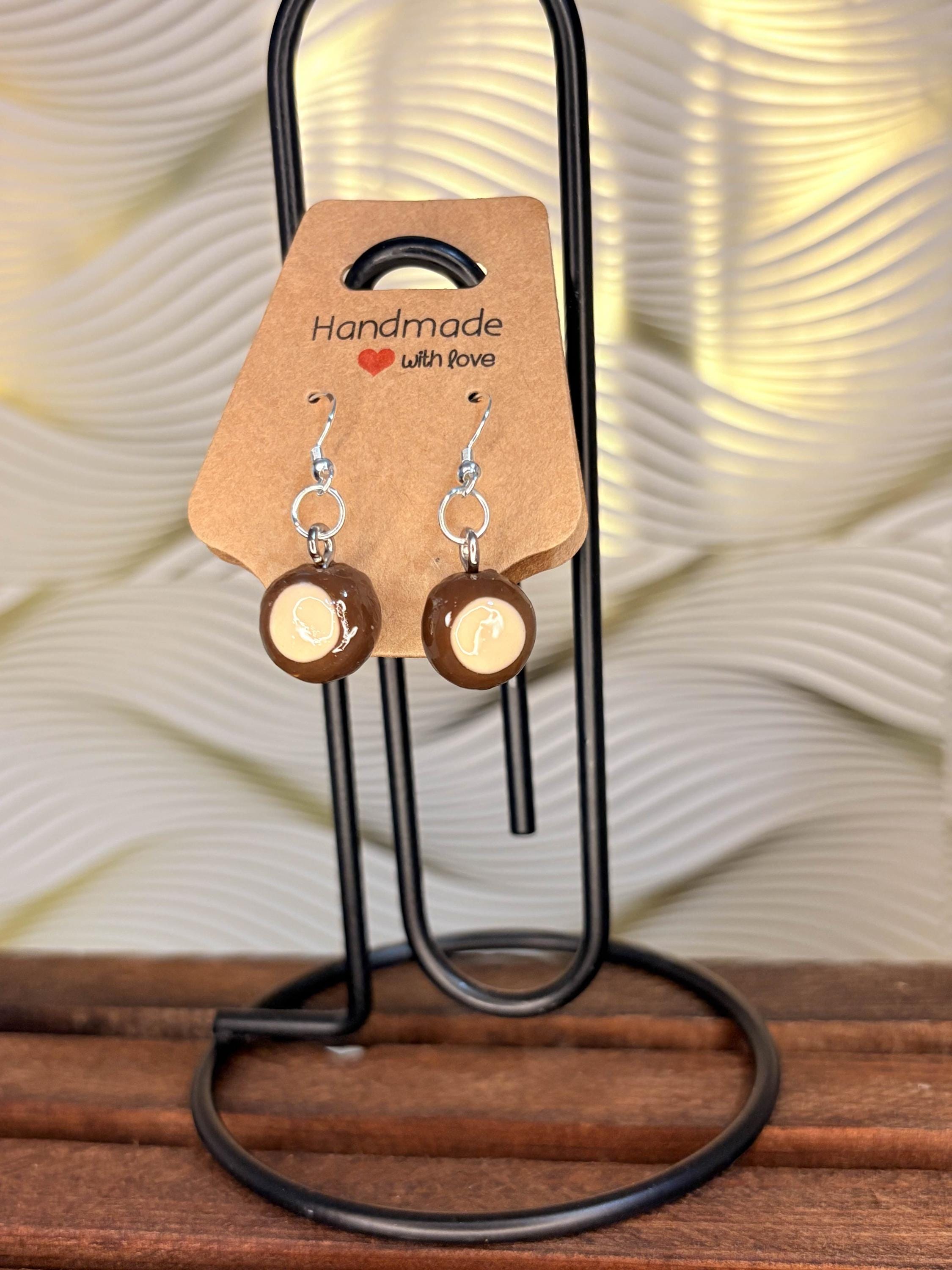Buckeye themed earrings