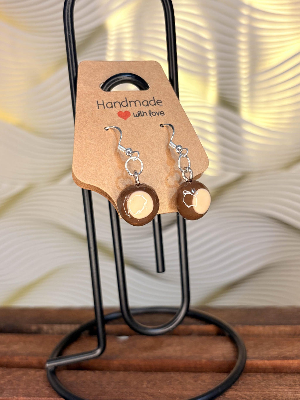 Buckeye themed earrings