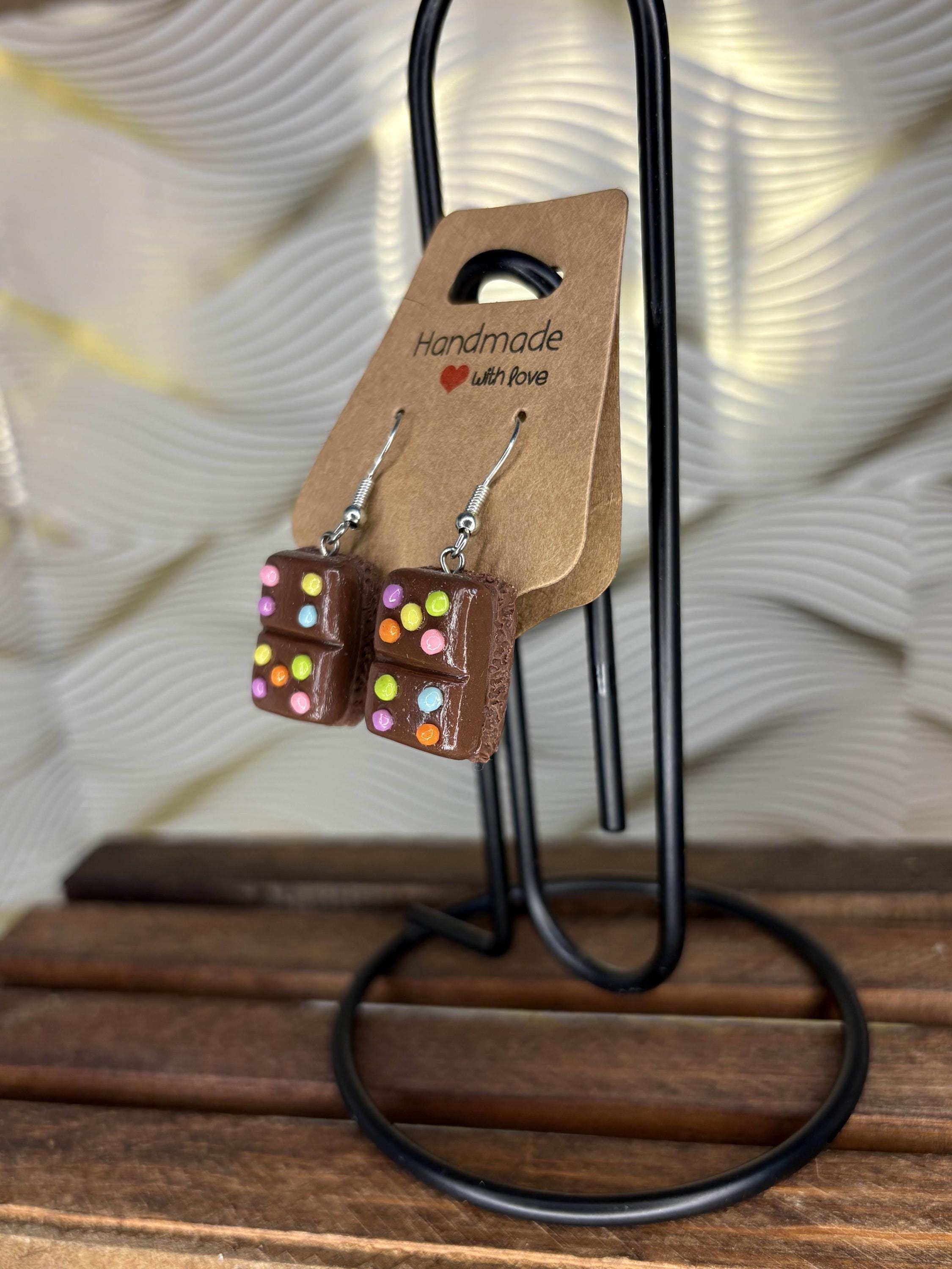 Cosmic Brownie food themed earrings