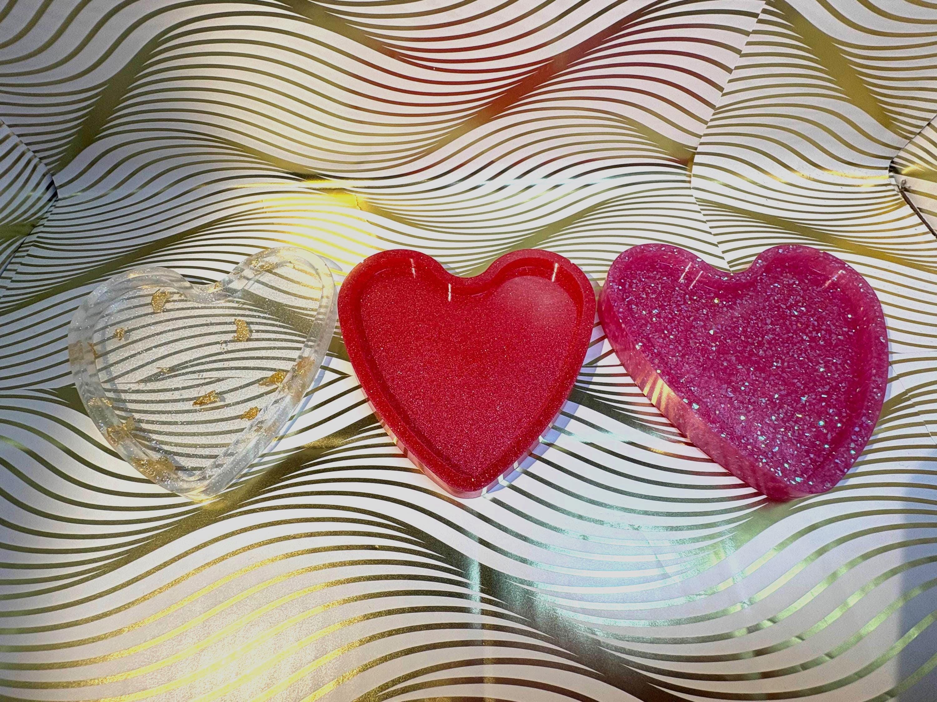 Glitter Heart Trinket Tray