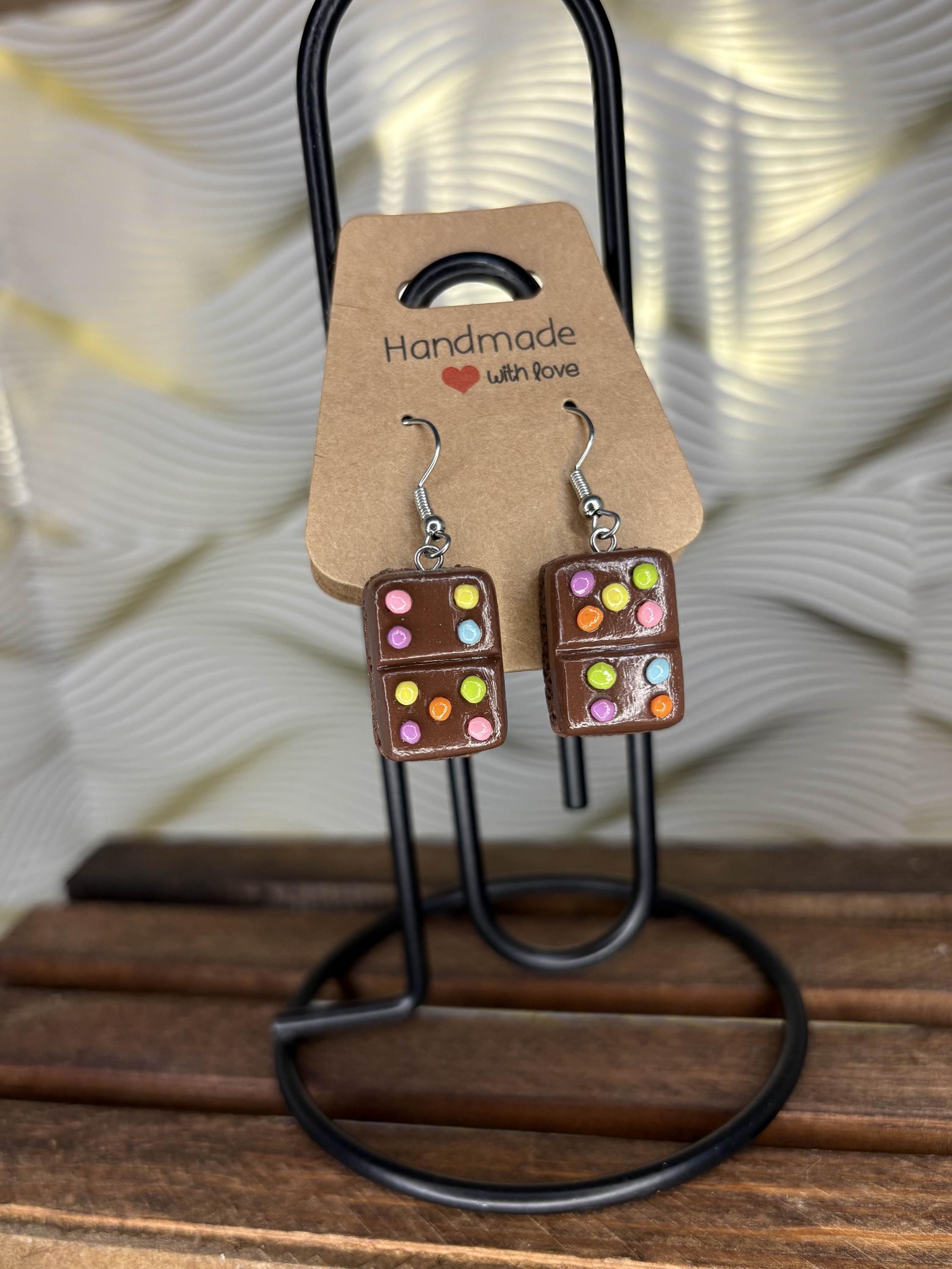 Cosmic Brownie food themed earrings