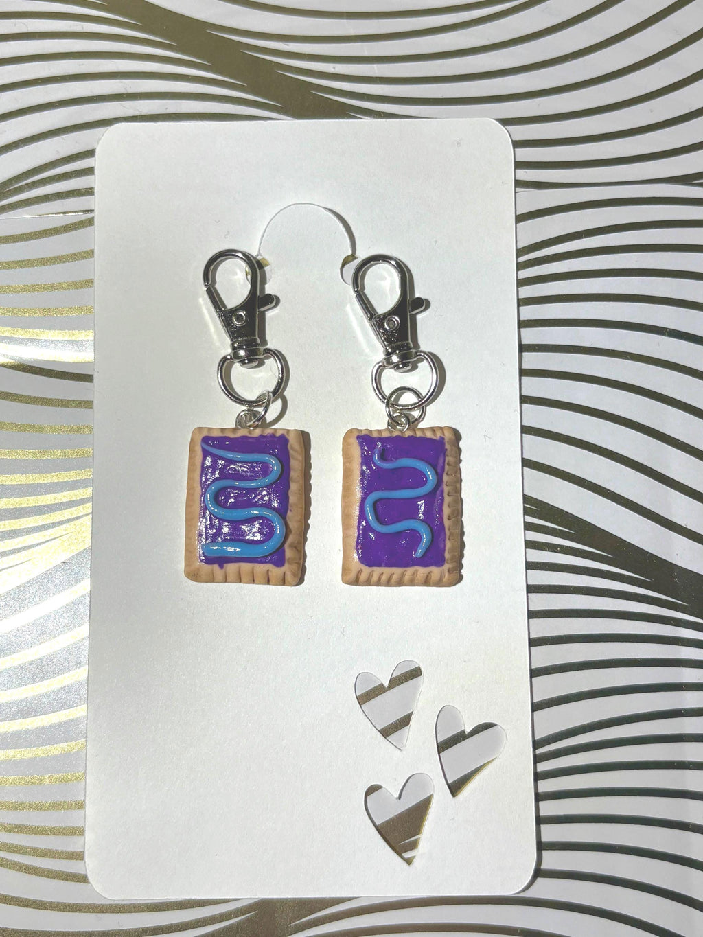 Pop Tart and PB &J inspired matching bag charms