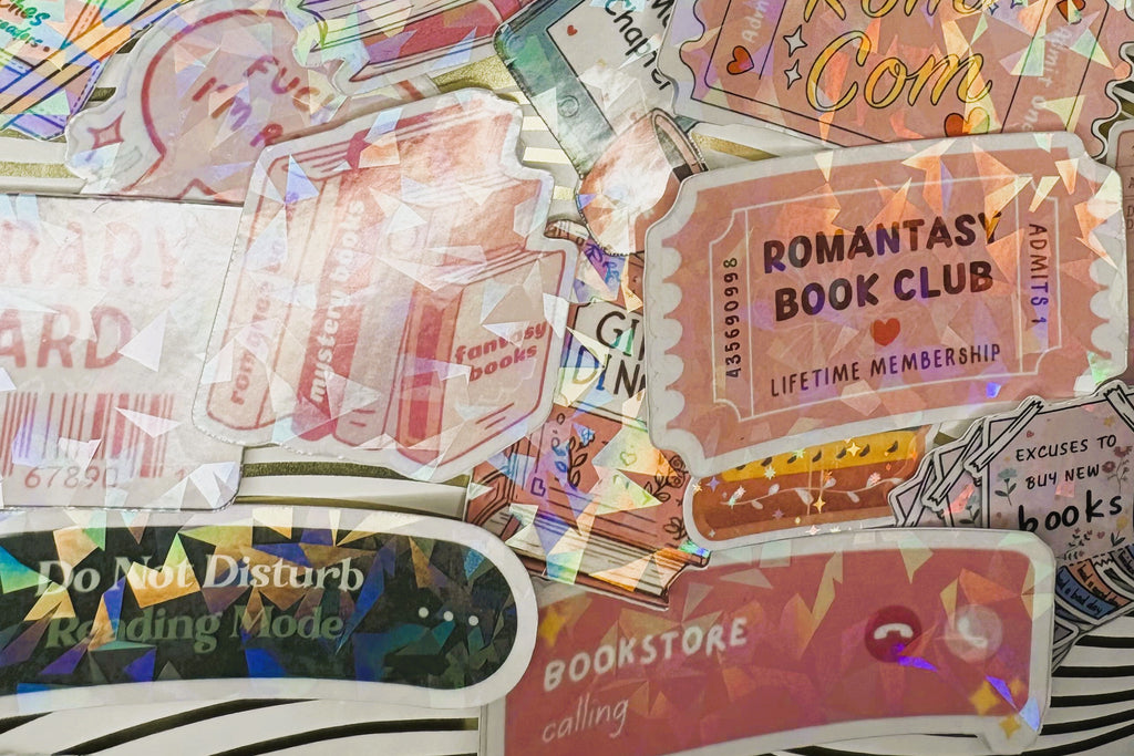 Book/ Reading Lover themed Holographic Stickers