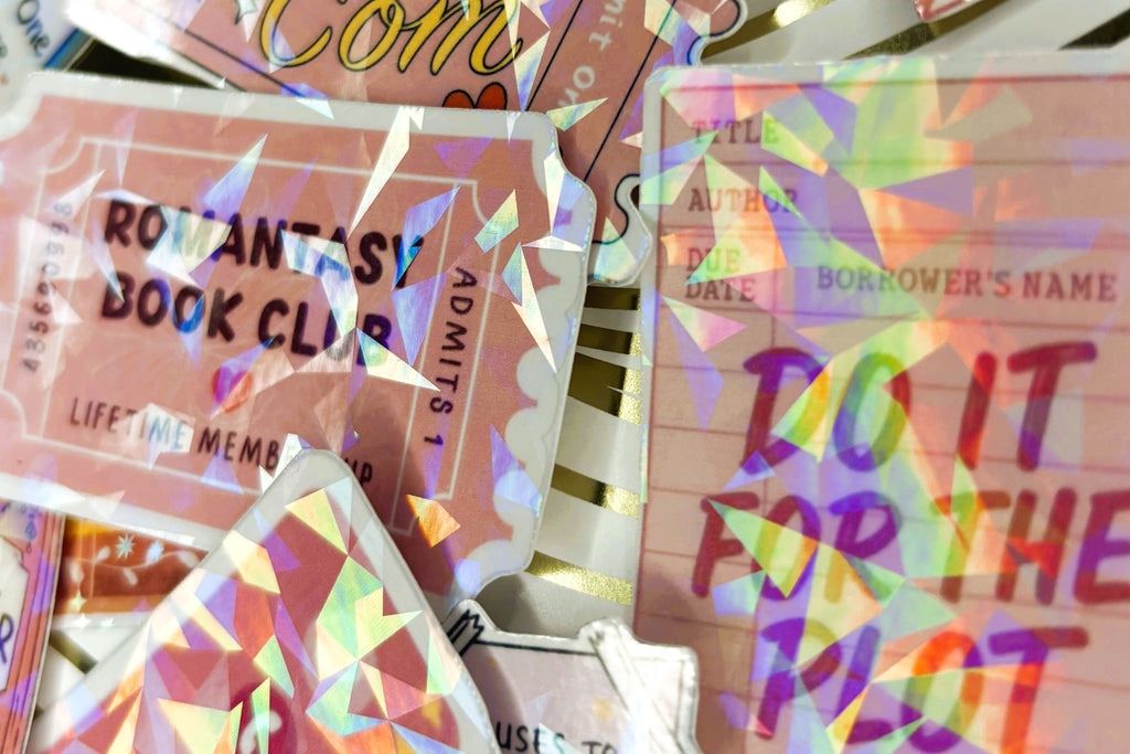 Book/ Reading Lover themed Holographic Stickers