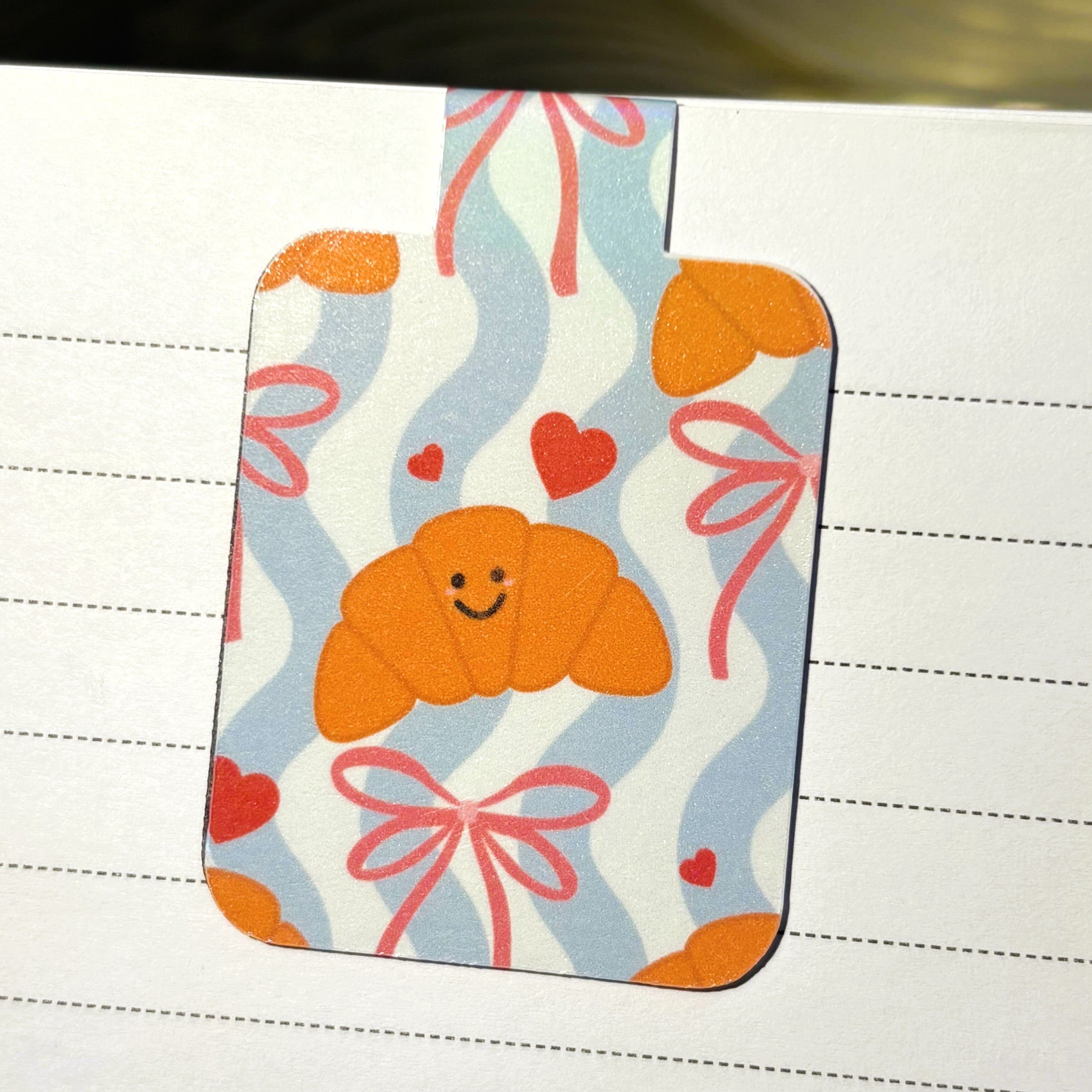 Cute Pink Holographic Magnetic Bookmarks