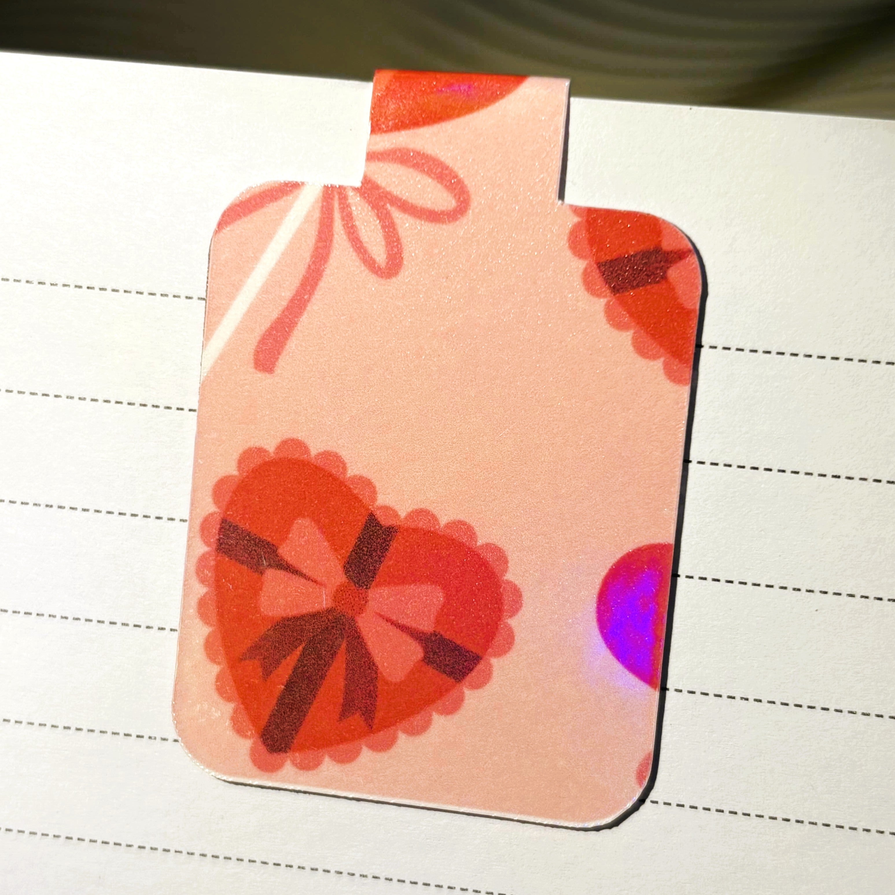 Cute Pink Holographic Magnetic Bookmarks