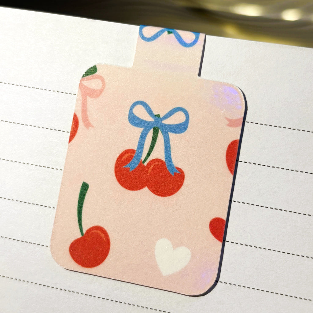 Cute Pink Holographic Magnetic Bookmarks