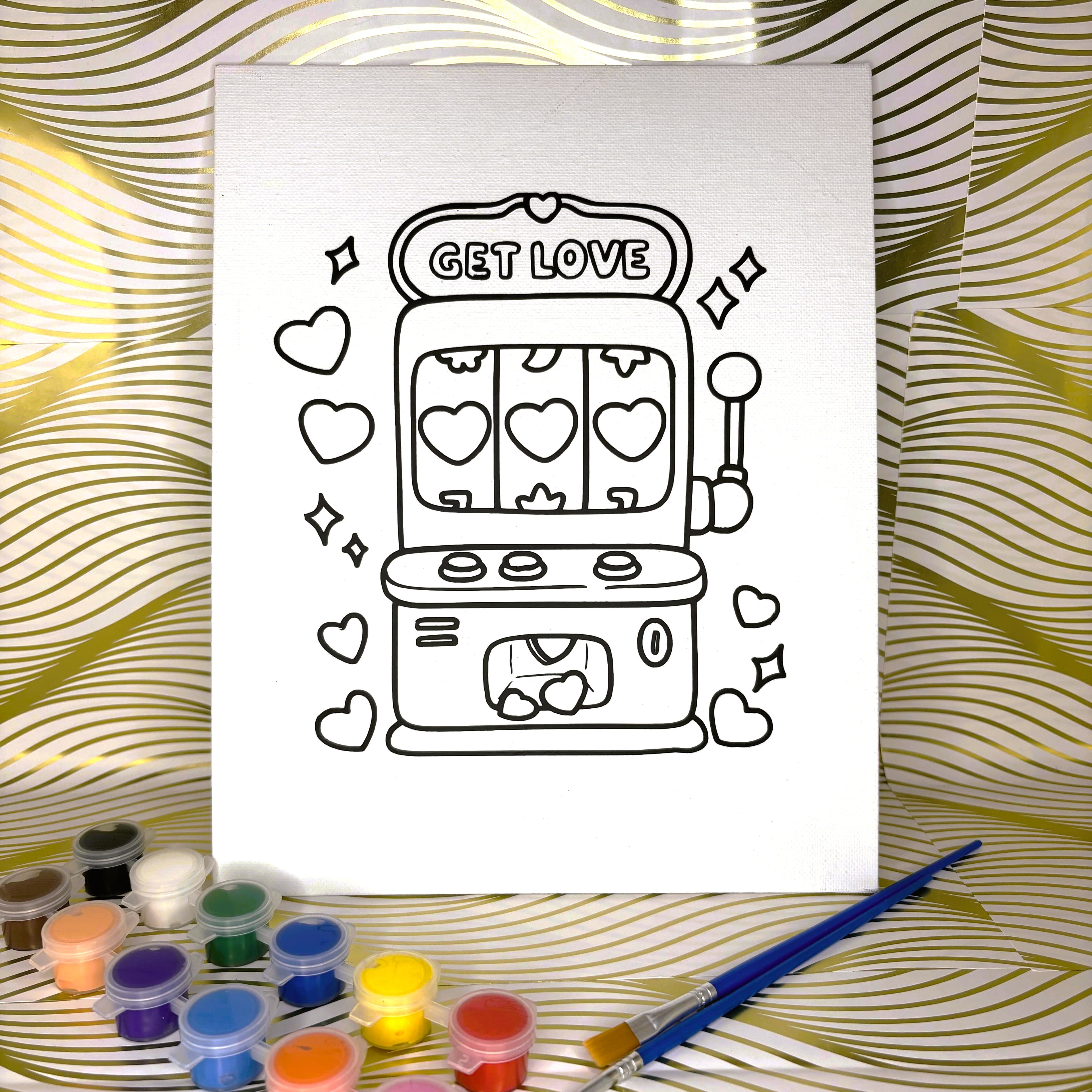 Valentines Day Canvas Panel Paint kit