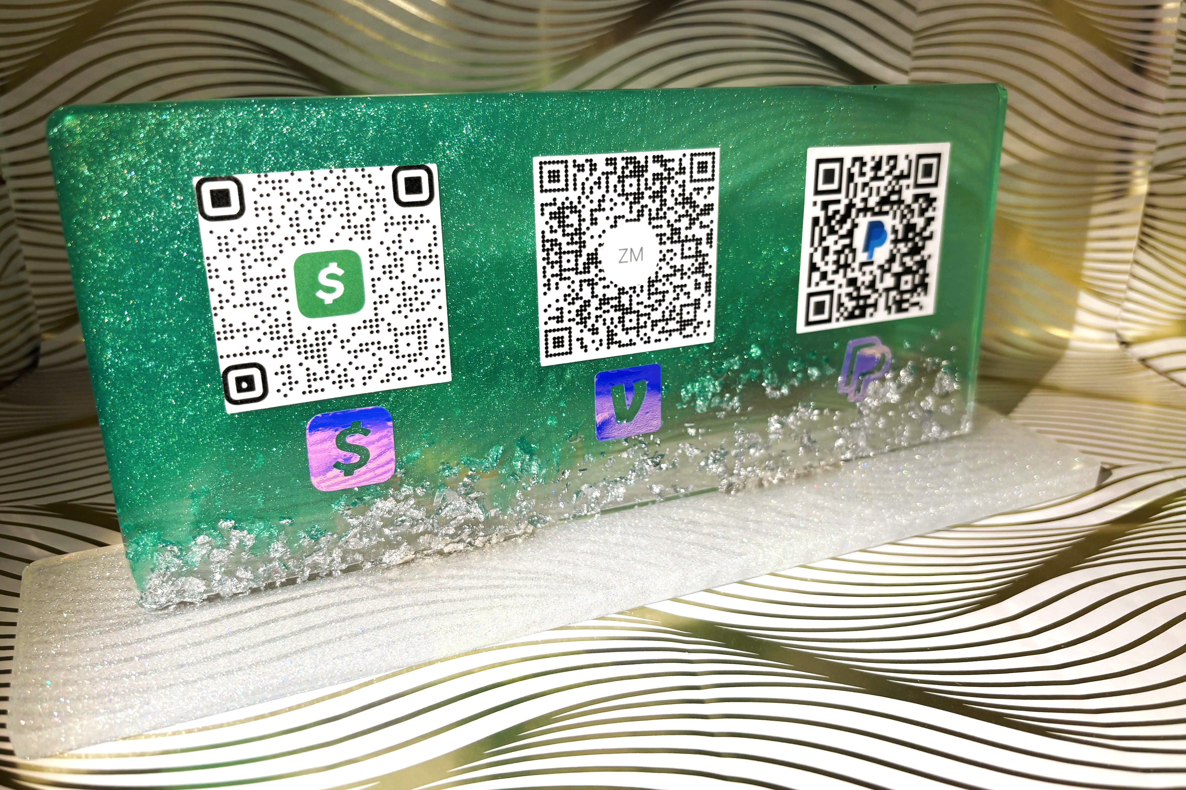 Custom Resin QR Payment/ Social Media