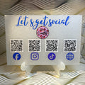 Custom Resin QR Code Social Media Sign