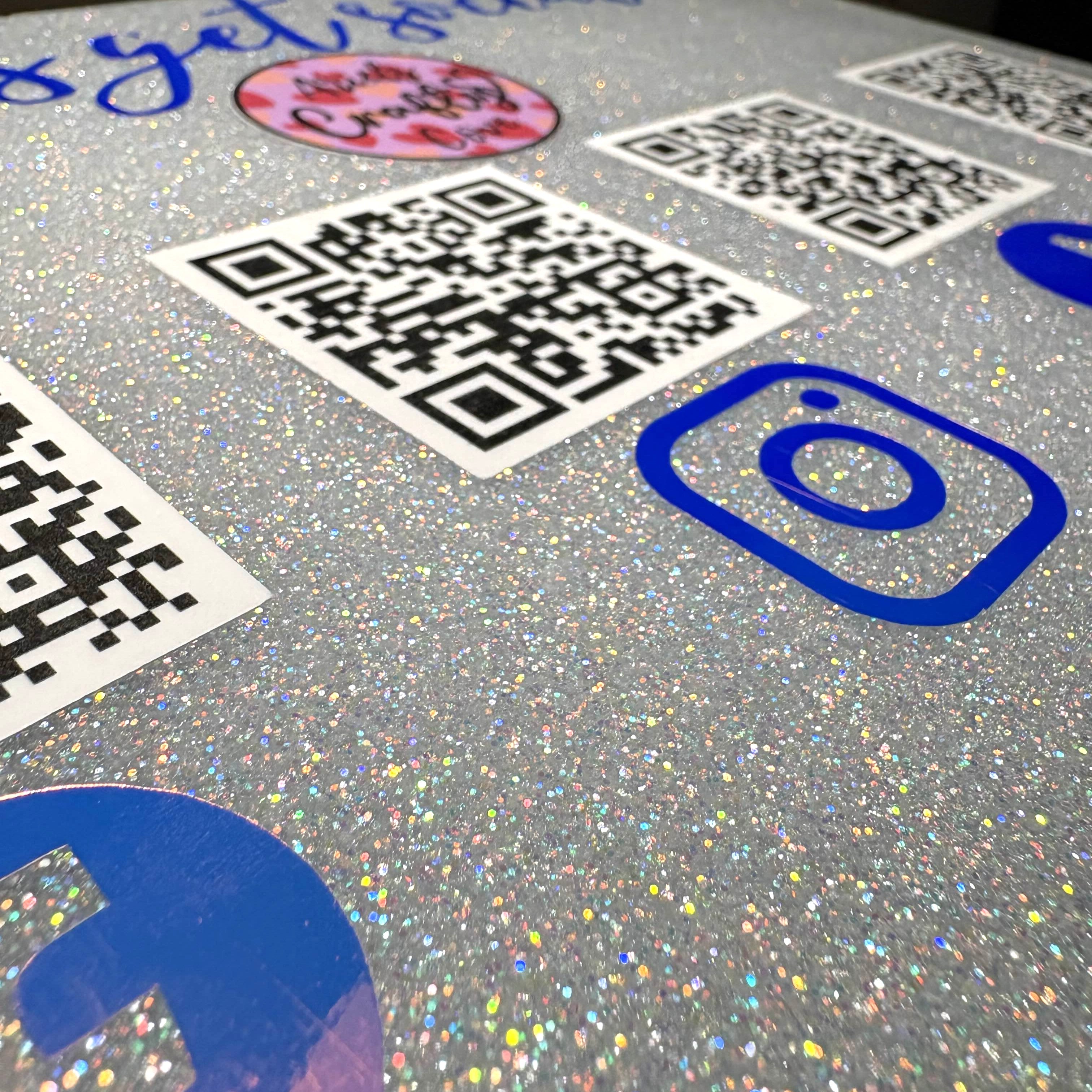 Custom Resin QR Code Social Media Sign