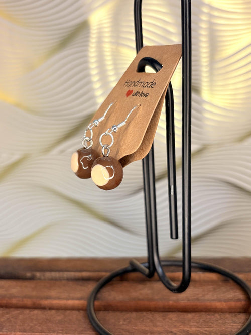 Buckeye themed earrings