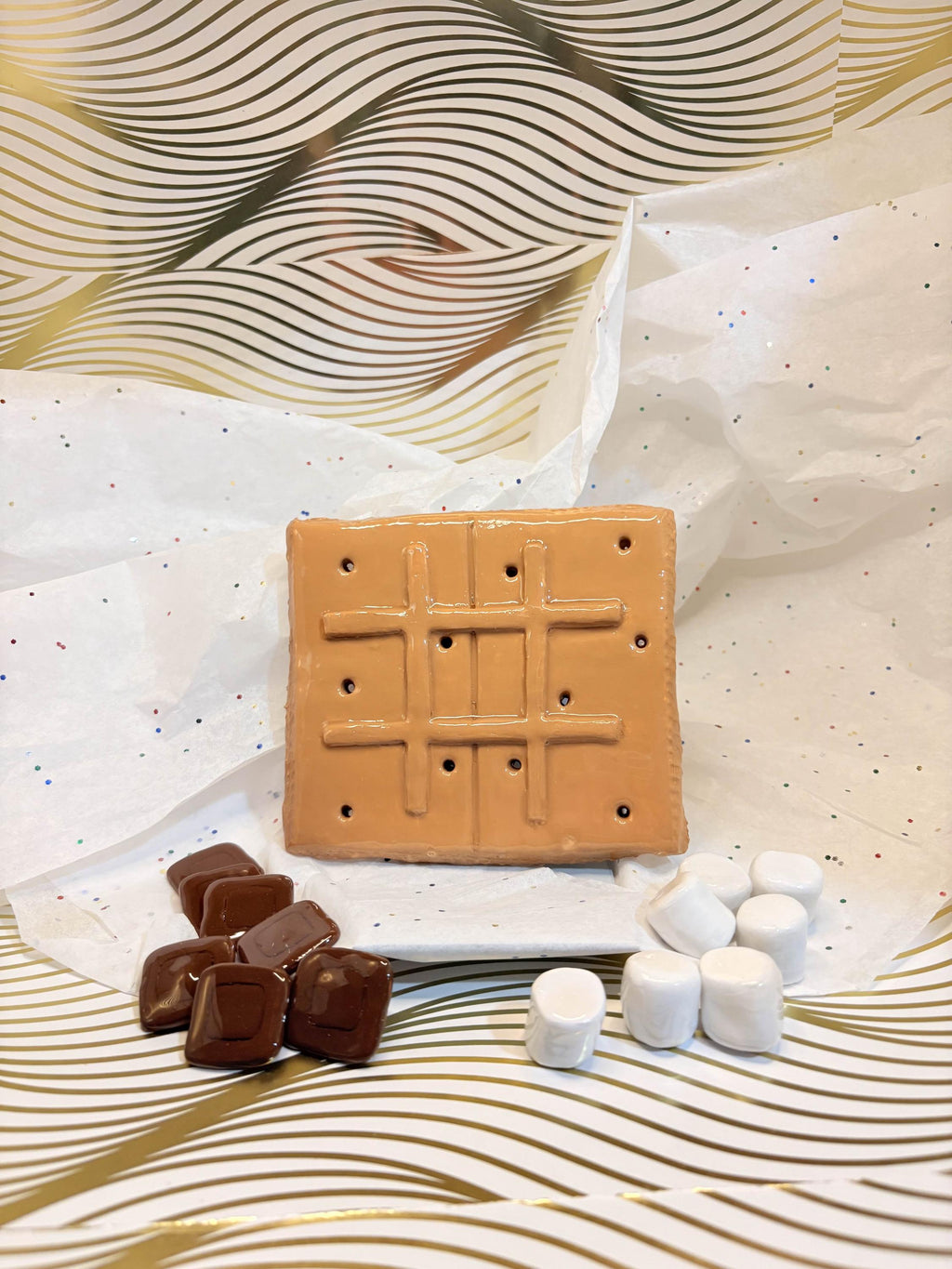 Smores Themed Tic Tac Toe Board
