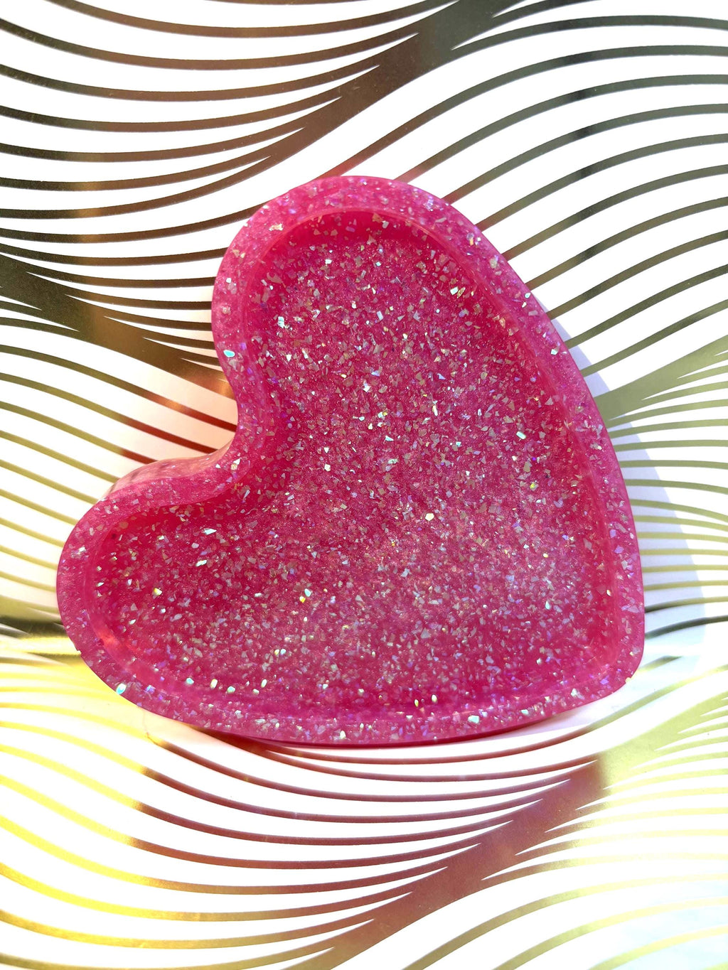 Glitter Heart Trinket Tray