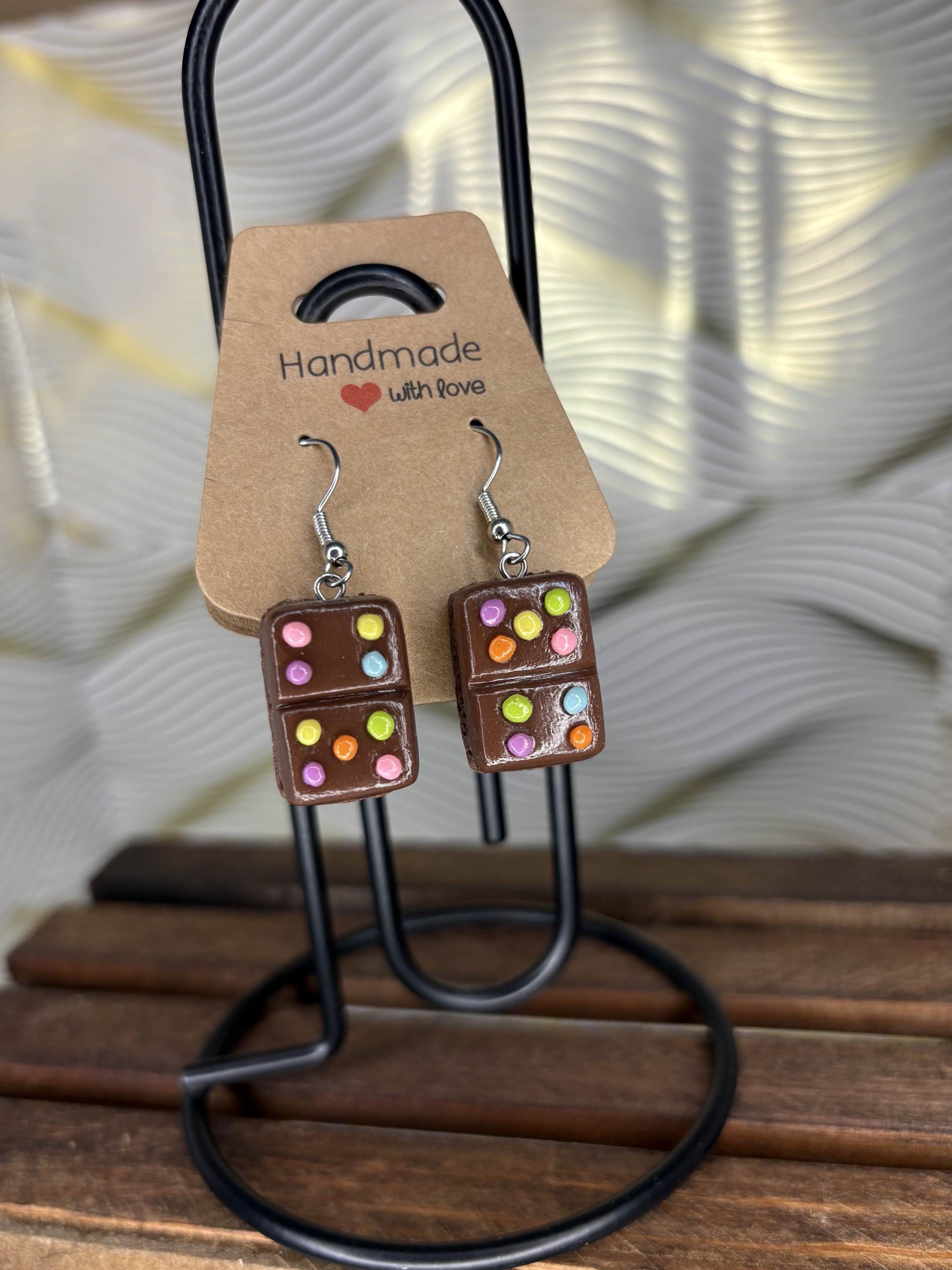 Cosmic Brownie food themed earrings