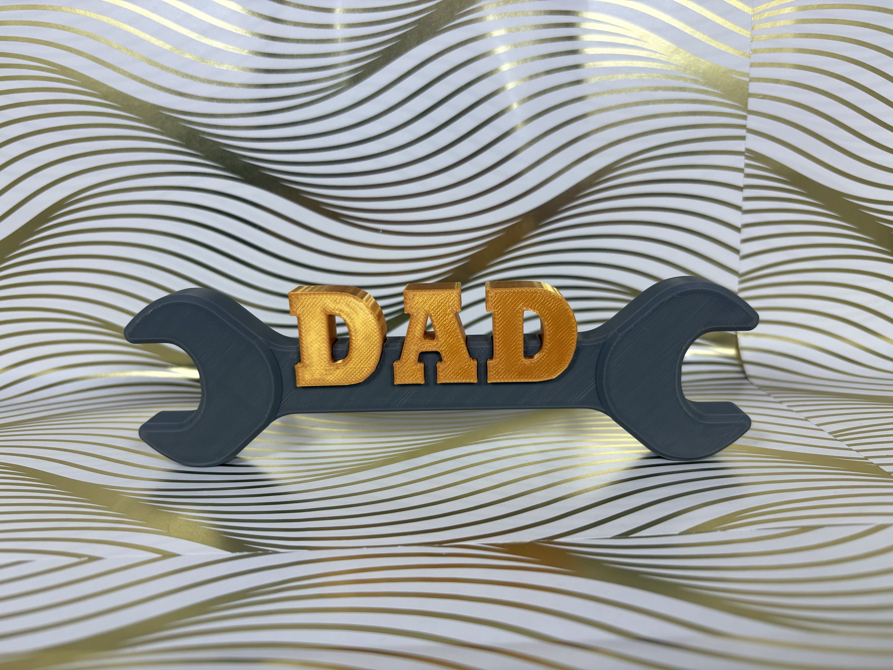 Personalized Dad Wrench Sign - 3D Printed Father’s Day Gift