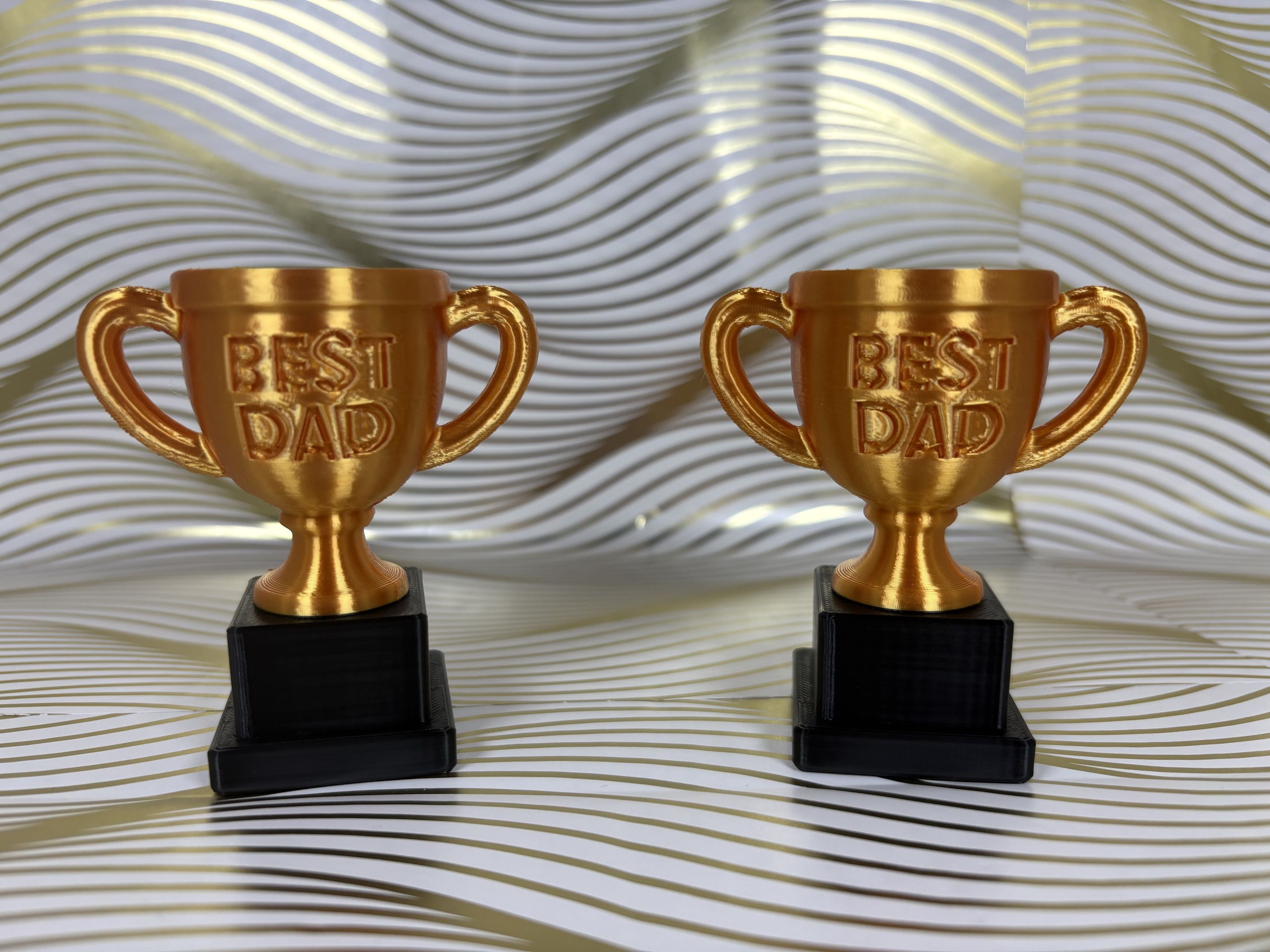 Best Dad Trophy | 3D Printed Father's Day Trophy | World's Best Dad Gift | Dad Desk Decor| Father's Day Keepsake